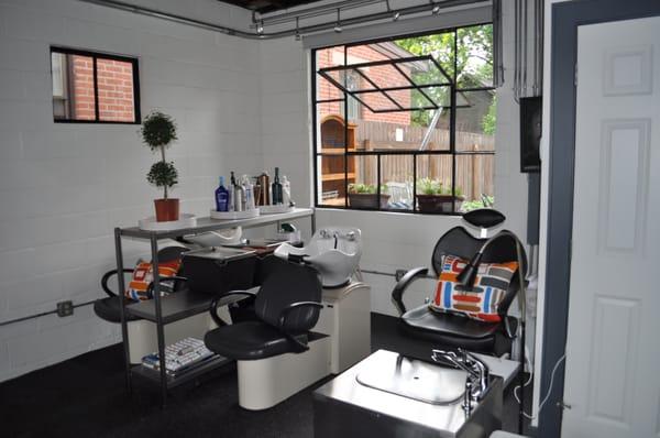 Pedicure station and Shampoo Bowls