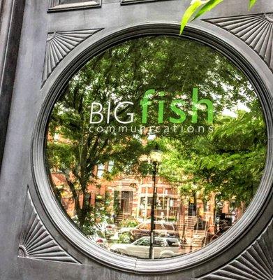 BIGfish PR Agency front door at 283 Newbury Street, Boston, MA 02115.