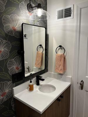 Complete bathroom renovation. Perfect for guests.