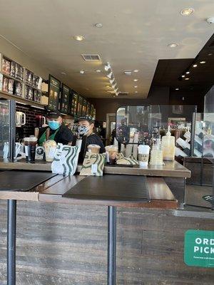 Fairly spacious interior for a smaller Starbucks