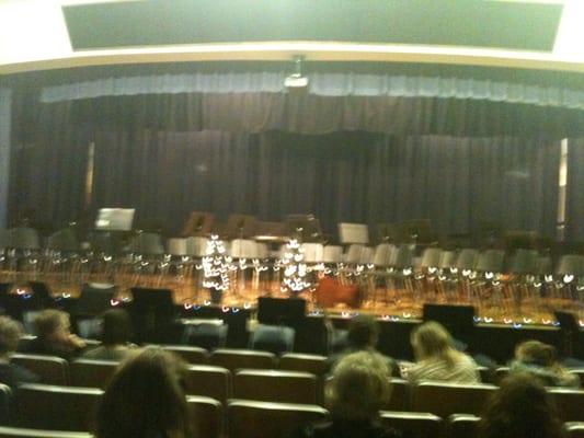 Winter Concert stage set up