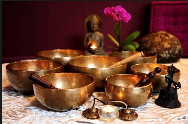 Tibetan Bowls used for Sound Healing Therapy