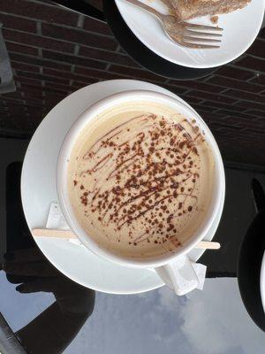 Latte with chocolate