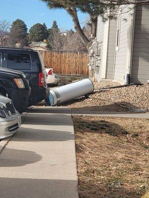 This water heater was there for almost 2 months. I really wouldn't doubt it's still there.