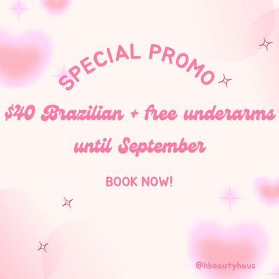 Extending promotion until September!!