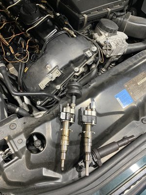 Faulty Injector was replaced and coded to correct a poorly running BMW engine.