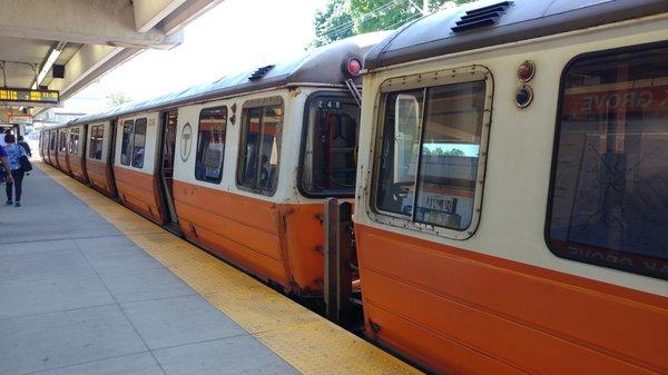 Orange Line at Oak Grove MBTA Station