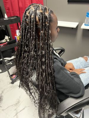 Boho Knotless braids