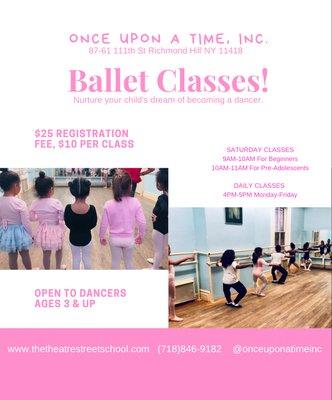 Toddler and PreBallet class info