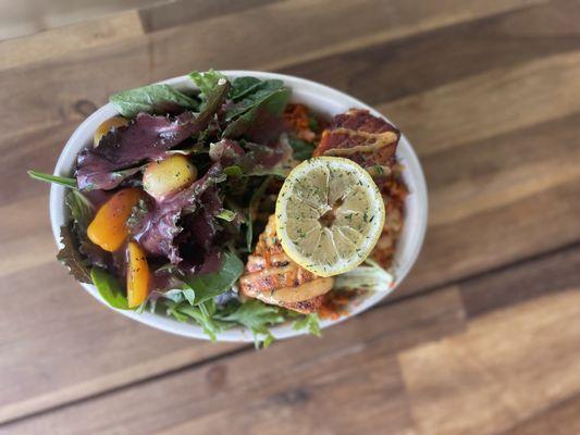 Salmon rice bowl