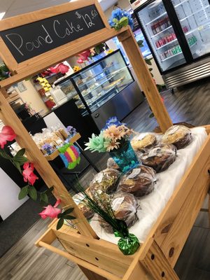 Pound cake display