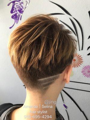 Short haircut & lines