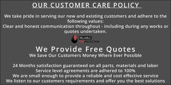 Customer Care Policy