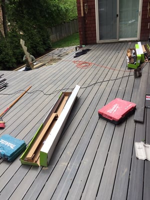 Composite decking with hidden hangers