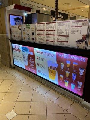 The kiosk + menus