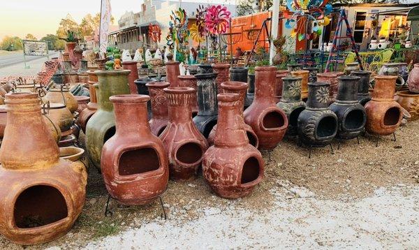 Mexican clay chimineas