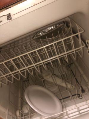 Dirty dishwasher with dishes