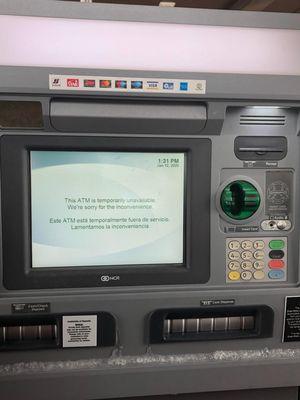 ATM Out of service again Sunday Afternoon 1:31pm 1/12/2020