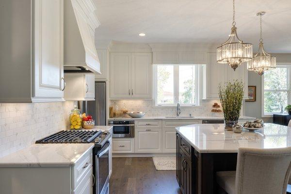 Beautiful quartz stone countertops.