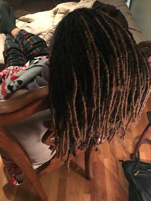 Completed dreadlock extenstions