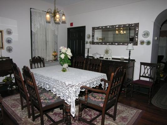 Our dining room where we all join for breakfast served family style in the morning