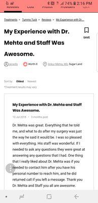 Patient review!