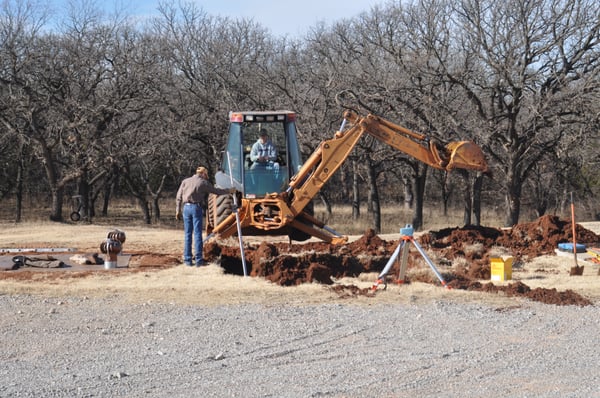 Biggs Backhoe storm shelter installation.