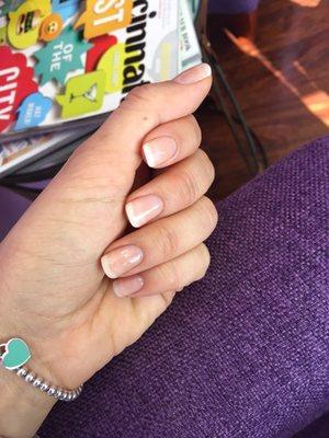 Gradient French manicure, gel color