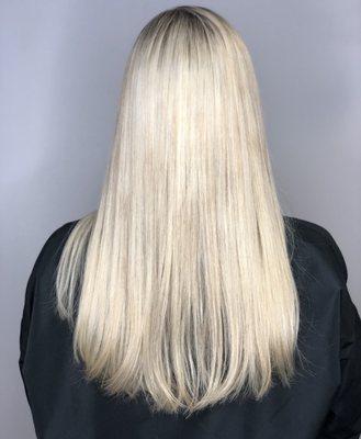 Blonde highlights and color.