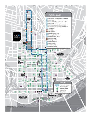 TQL Stadium public transportation map for matchday.