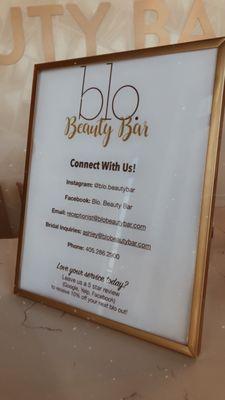 Connect with Us on our social media pages for exclusive Blo. Beauty Bar updates, promos, specials, + more!