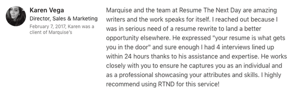 RTND has helped 600+ professionals find their dream jobs, majority within the first 90 days! https://www.linkedin.com/in/resumetnd/