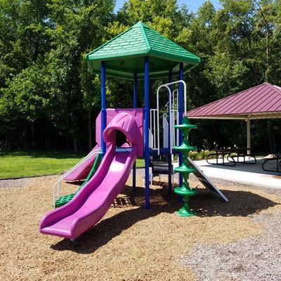 small kids playground at the end of the trail