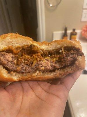 Chili cheese burger with real beef