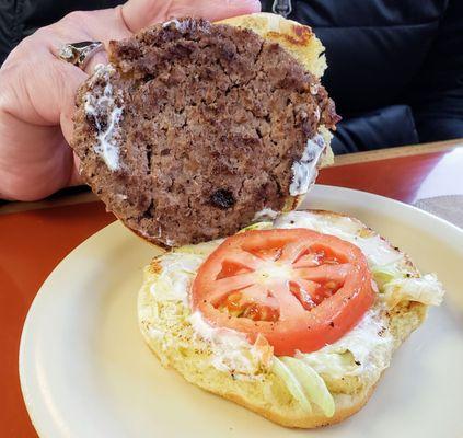 Hamburger at Rudy's Holland