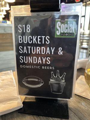 Bucket of Beer Special