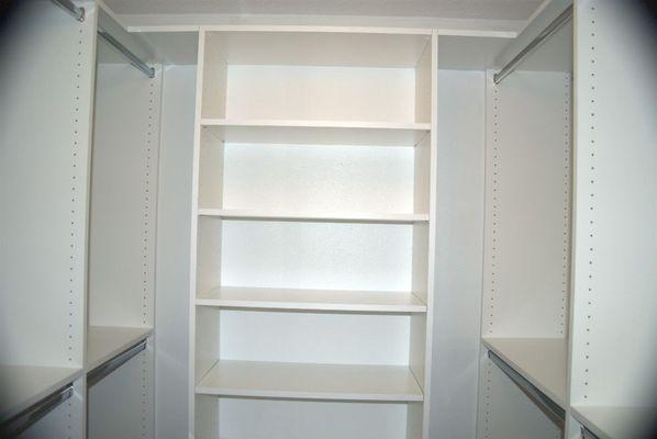 Custom closet shelving