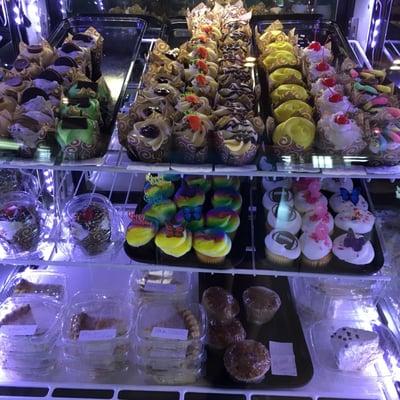 Big variety of cupcakes