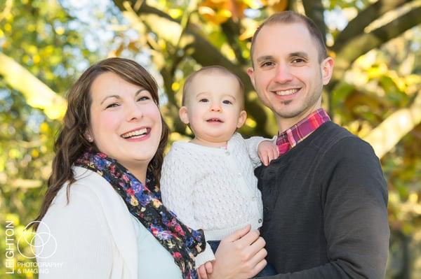 Taking advantage of the last of the fall colors for an outdoor family portrait session - November 2014