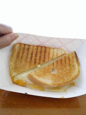 Grilled with multiple cheese grilled cheese sandwich