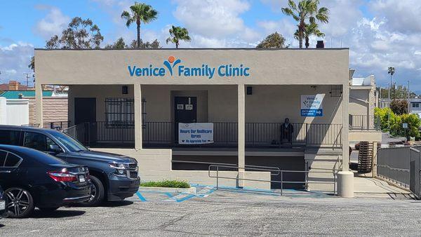 Entrance to Clinic from the parking lot.