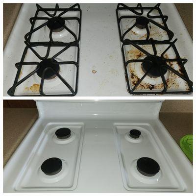 Stove top deep clean