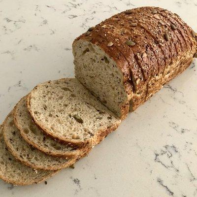 Multigrain sliced loaf.