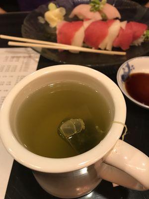 Authentic Japanese tea isn't served like that with the bag in a mug. Please stop.