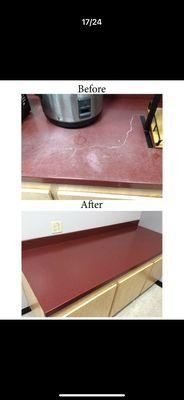 Countertop repaired