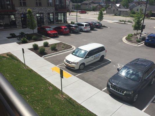 Westwood Dry Cleaners van taking up two handicap parking spaces at their new Grafton site - Again and again and again