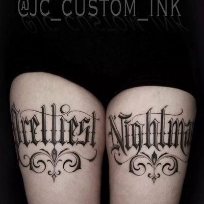 Prettiest Nightmare, old English font