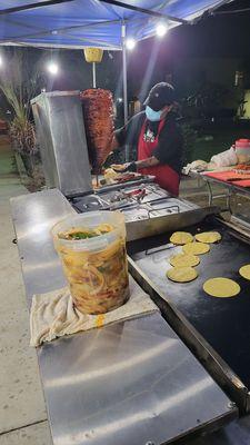 Freshly carved Al Pastor