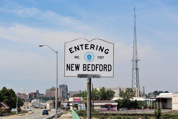 Entering New Bedford from Fairhaven.