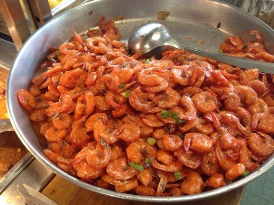 Caramelized shrimps.